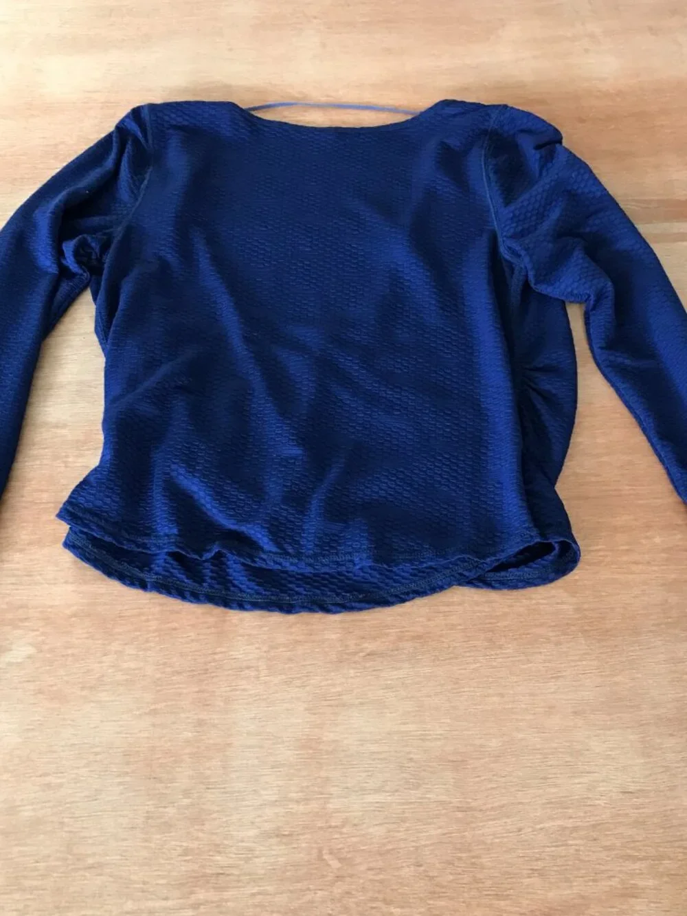 Free People Penny Wrap Top Women XL Blue Button Side Closure Long Sleeve Boho